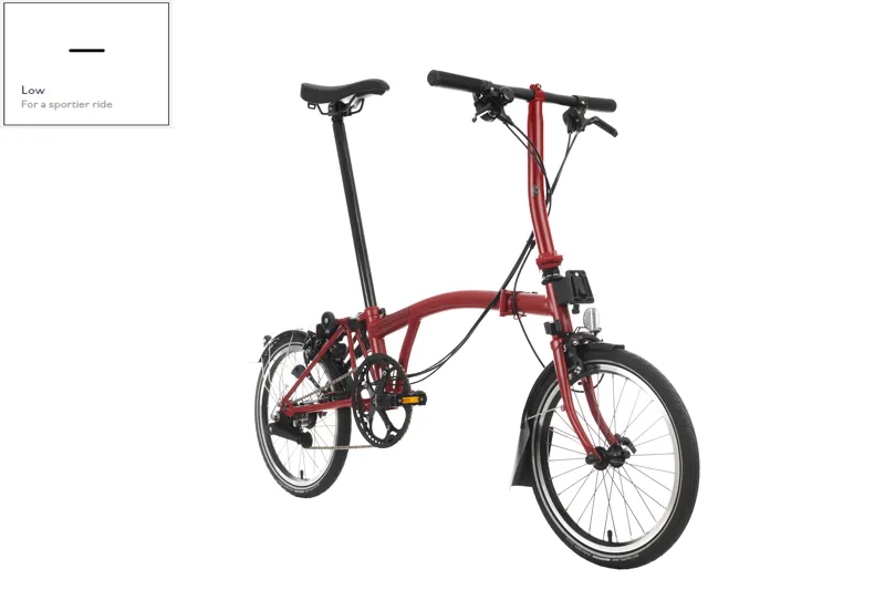Brompton C Line Explore Folding Bike 2023 in House Red and Black-3